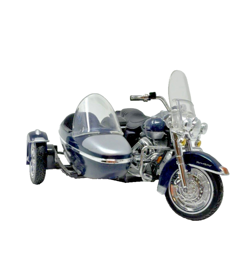 Maisto Harley-Davidson Touring Motorcycle w/ Sidecar Die-Cast 1:18 Metallic Blue